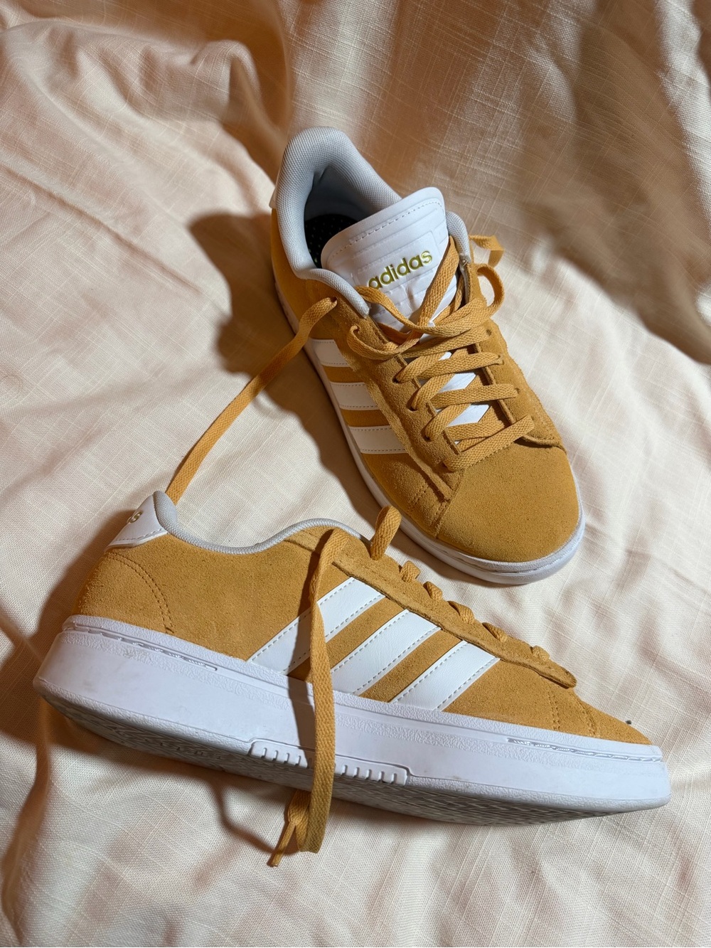 adidas Mustard Yellow Suede Sneakers